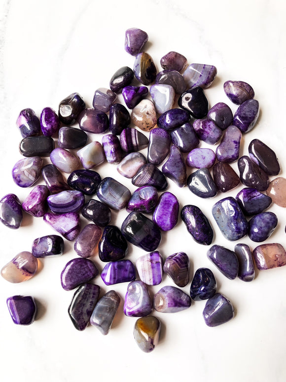 Purple Agate Tumbles