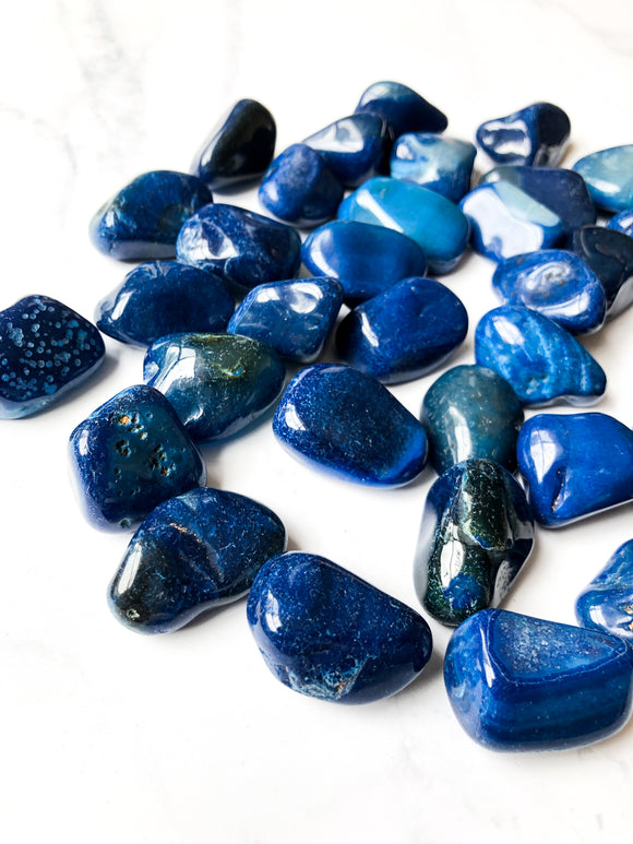 Blue Agate Tumbles